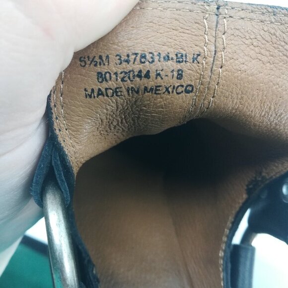 Frye Ray Harness Biker Motorcycle Boots Bootie Size 6.5 Black Leather Classic - Picture 13 of 13